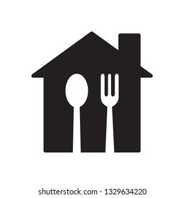 Home restaurant icon vector logo template