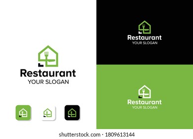 Logo-Design von Heim und Restaurant