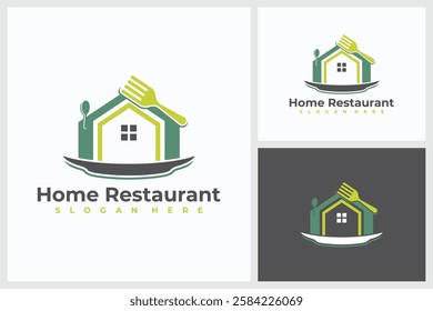 Home Restaurant Spoon And Fork Logo, Home Restaurant Spoon And Fork	