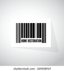 Home Restoration Upc Code Sign Illustration Design Over White