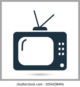 Home retro TV simple icon
