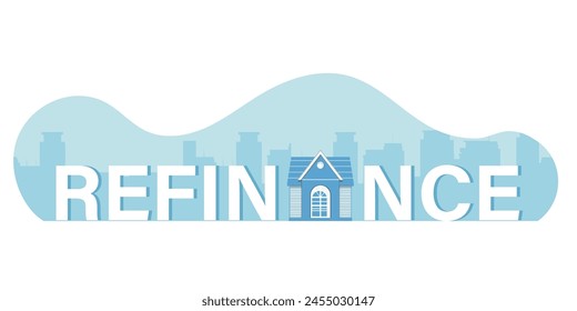 Hipoteca inversa de vivienda, concepto de propiedad inmobiliaria refinanciamiento de préstamo, Precio o costo de la propiedad de la vivienda, fondos de inversión en efectivo a la Imagen de la construcción, Ilustración vectorial.