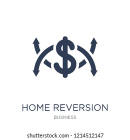 Home reversion plan icon. Trendy flat vector Home reversion plan icon on white background from Business collection, vector illustration can be use for web and mobile, eps10