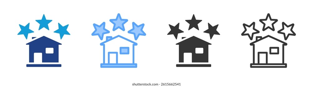 Home Review icon set multiple style collection