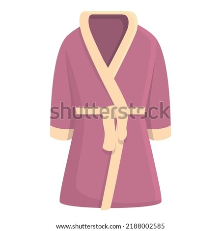 Home robe icon cartoon vector. Cloth blanket. Towel fabric