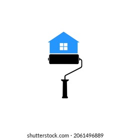Home roller paint vector idea design