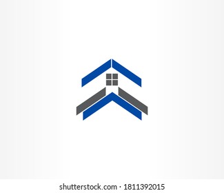 Home roof icon logo design symbol
