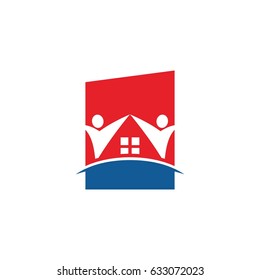 Home and roof logo