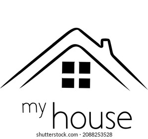 Home roof logo design. Creative modern house icon vector illustration.