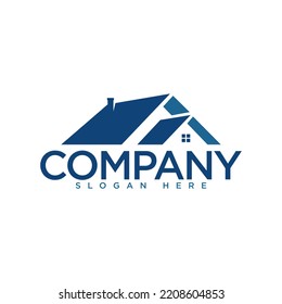 home and roof logo icon and vector