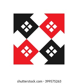 home and roof logo vector.