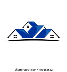 Home And Roof Vector Logo