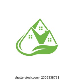 Home Roofing Leaf Creative Logo