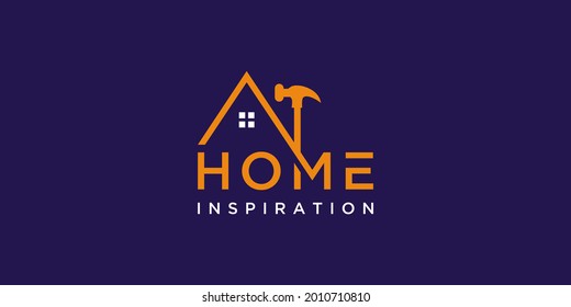 Home roofing logo and business card template