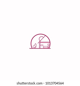 Home room interior logo design 