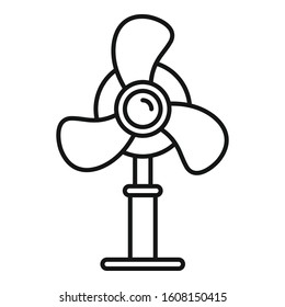 Home room stand fan icon. Outline home room stand fan vector icon for web design isolated on white background