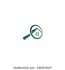 home and round creative design logo