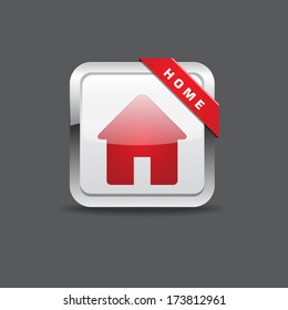 Home Rounded Square Vector Button Icon