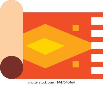 Home rug icon in flat minimal style