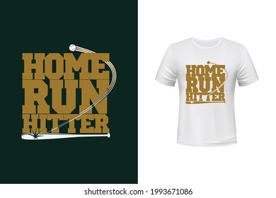 Diseño de camiseta de Home Run Hitter