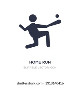 Home Run Icon On White Background. Simple Element Illustration From Sports Concept. Home Run Icon Symbol Design.