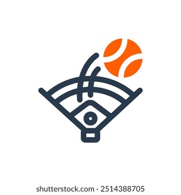 Startseite Sport-Vektorsymbol-Illustration