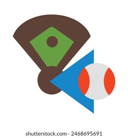 Home Run Vector Flat Icon Design