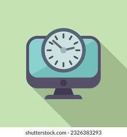 Home rush job icon flat vector. Office work. Delivery time