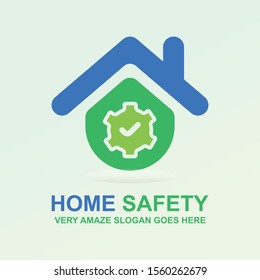 Home Safety logo design or logo template