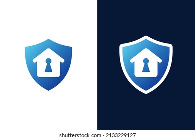 Home safety logo template with gradient color style