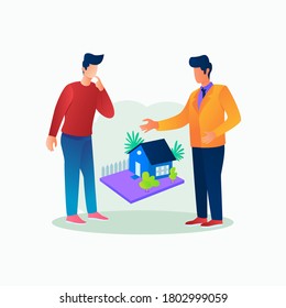 Home Sale agent with Customer