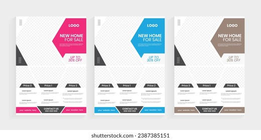 Home for sale case study flyer design, Real estate house sale flyer design, luxury house marketing print leaflet, handout, and case study template
