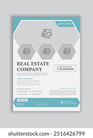 Home For Sale Flyer Layout Design, Property Selling Brochure Design, Corporate Modern Real Estate Flyer Template Design