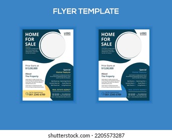 Home for sale flyer template 