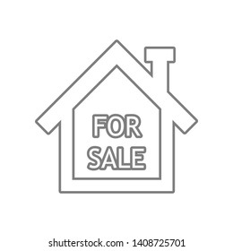 home for sale icon. Element of web for mobile concept and web apps icon. Outline, thin line icon for website design and development, app development