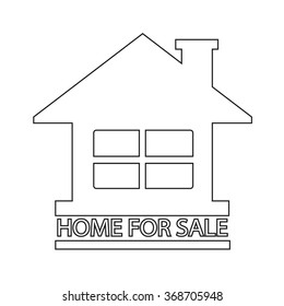 Home For Sale icon Illustration design