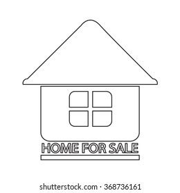 Home For Sale icon Illustration design