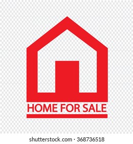 Home For Sale icon Illustration design