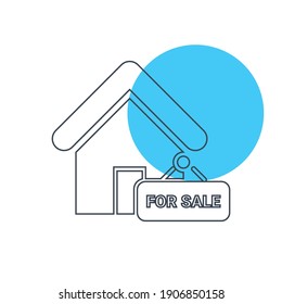 Home sale icon. home for sale, property, land, building sale icon.