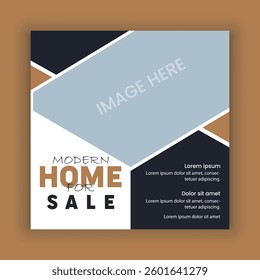 home for sale, modern house, real estate ad, social media post template, home for sale, flyer design, home sale promotional banner