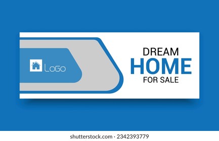 Home sale real estate Facebook cover template