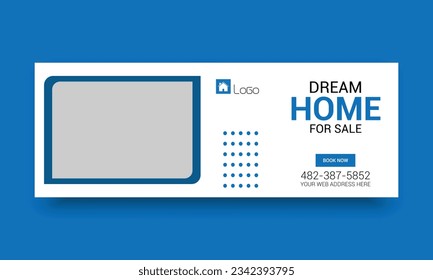 Home sale real estate Facebook cover template