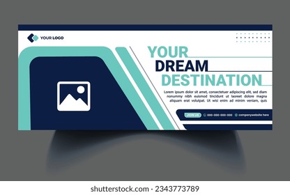 Home sale real estate Facebook cover template