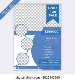 Home for Sale Real Estate Flyer Template. 