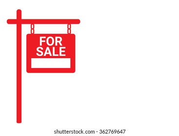 Home For Sale Real Estate Sign  . House Real Estate logo design