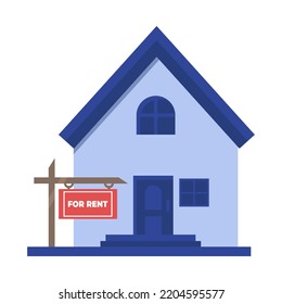  Home for sale, selling house. Real estate house for sale. Vector illustration flat style isolated on white