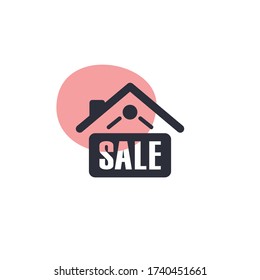 Home Sale Sign - Modern Icon (Pictogram)