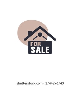 Home For Sale Sign - Modern Icon (Pictogram)