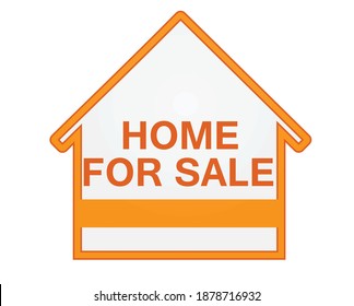 Home for sale sign. vector