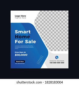 Home Sale Social Media Advertising Posts Digital Marketing Vector, Unique Modern Square Template Social Media Layouts & Social Media Web Banners Post Design, Instagram Post Template Design